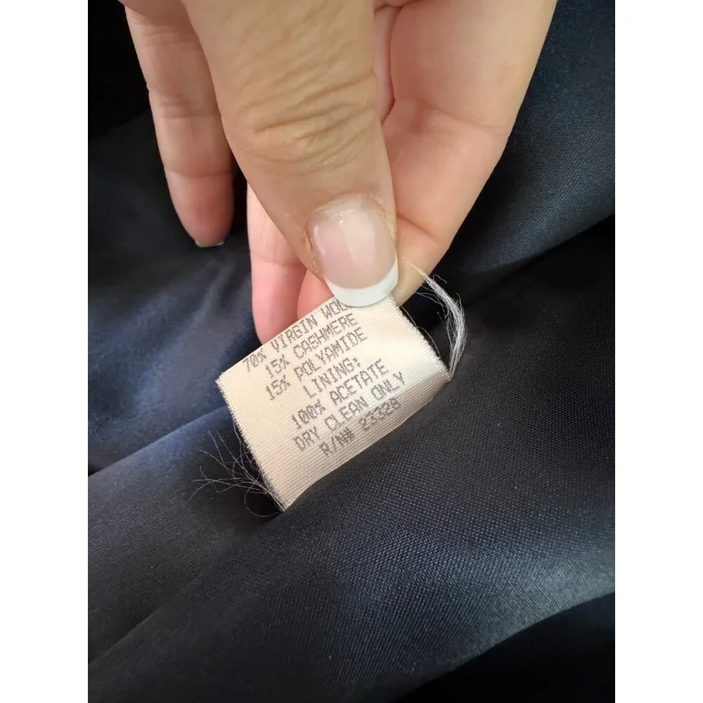 Pendleton Vintage Womens Size 8 Black Wool Cashmere Blend Pea Coat - Picture 8 of 9